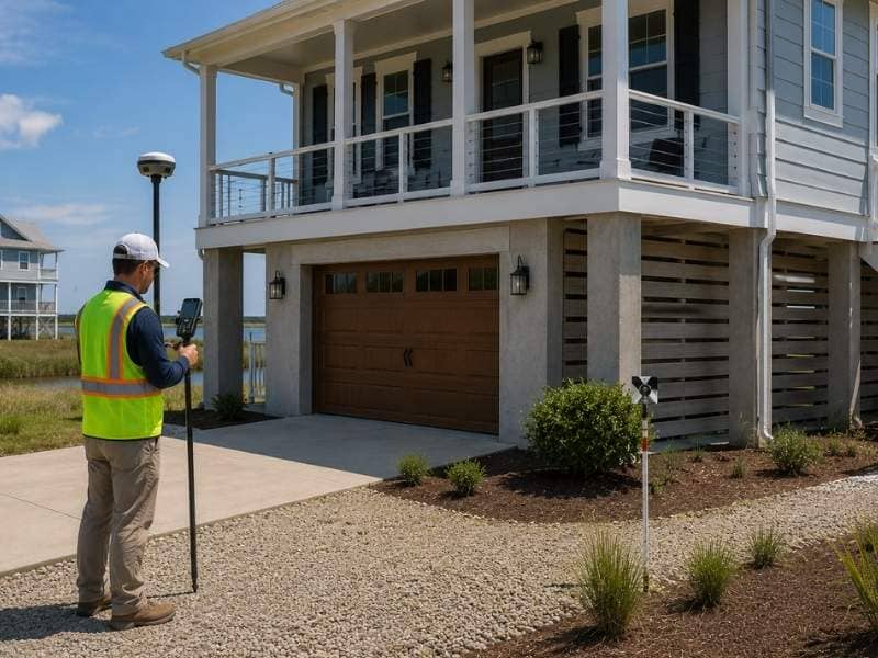 Flood elevation certificate update completed after major renovations to an older coastal property.